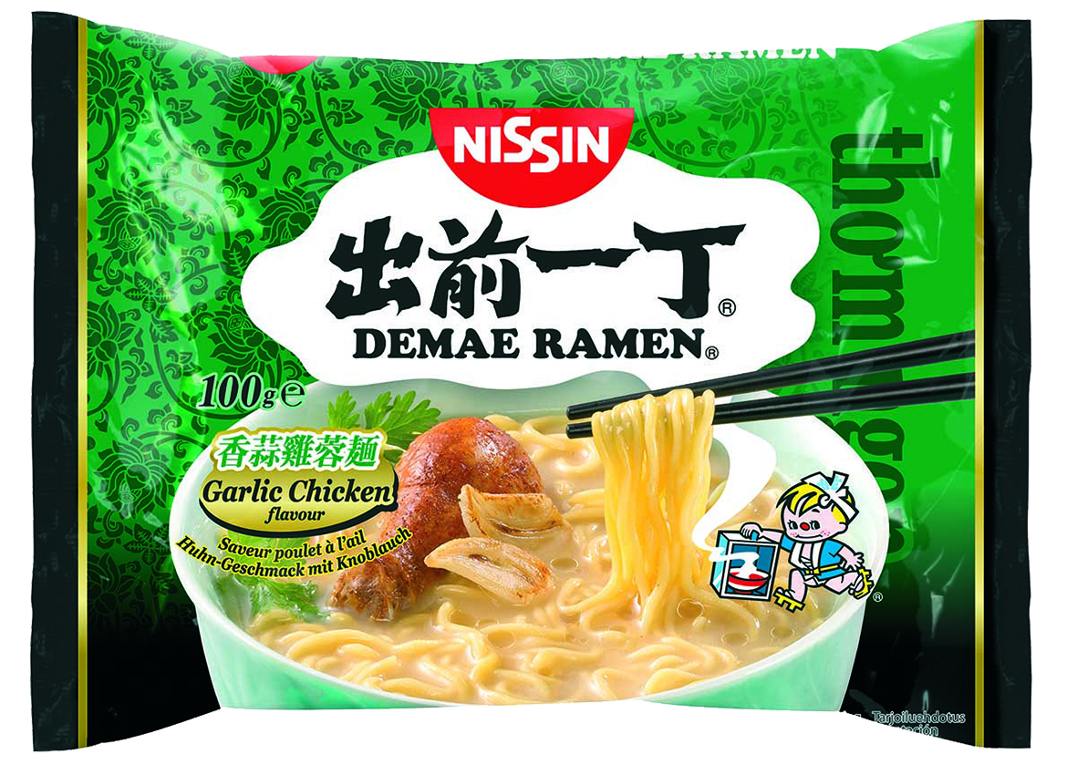 NISSIN Instantnudeln Ramen Huhn mit Knoblauch Geschmack 100g